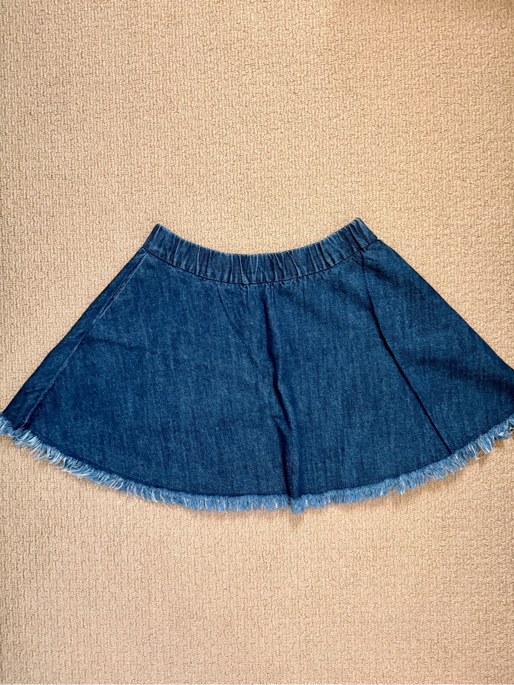 Urban Outfitters Denim A-Line Mini Skirt in Dark Blue